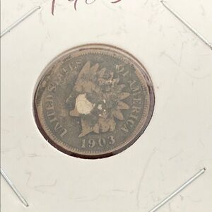 Antique 1903 Indian Head One Cent Coin